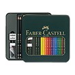 Polychromos & Castell 9000, zestaw rysunkowy Faber-Castell, 16el