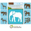 Zwierzęta sawanny, zestaw szablonów Avenue Mandarine, 6szt