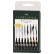 Set of 8 - czarny, Pitt Faber Castell, 8 sztuk