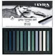 Pastele suche Lyra - gama szarości, zestaw 12 kolorów