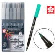 Koi Coloring Brush Pen, gray set, zestaw 6 szt.