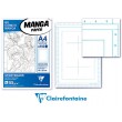 Blok Manga Storyboard 55g, (podział 6) Clairefontaine A4