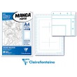 Blok Manga Storyboard 55g, (podział 6) Clairefontaine A4