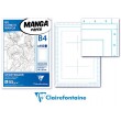 Blok Manga Storyboard 55g, (podział 6) Clairefontaine B4