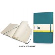 Notes Moleskine morski, gładki, miękka oprawa, 19x25cm