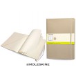 Notes Moleskine beżowy, gładki, miękka oprawa, 19x25cm
