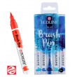 Blue, Ecoline Brush Pen, Talens, 5 kol.