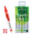 Green, Ecoline Brush Pen, Talens, 5 kol.