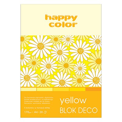 Blok DECO Yellow A4 Happy Color, 170g