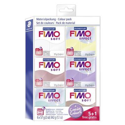 Candy colours Fimo soft/effect, 6 x 57g