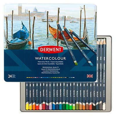 Kredki akwarelowe Watercolour, Derwent, 24 kolory