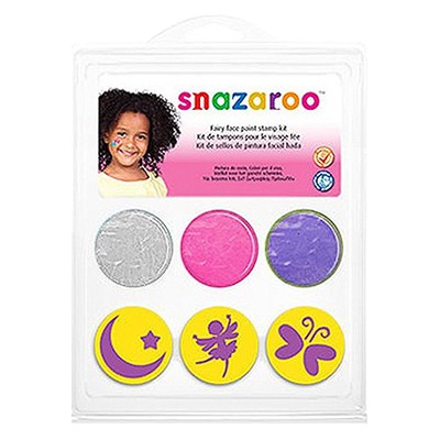 Wróżki i motyle, zestaw farb + stemple Snazaroo, 3 x 2ml