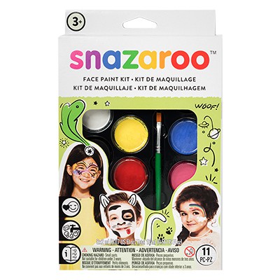 Uniwersalny, zestaw farb Snazaroo, 8 kolorów + akcesoria