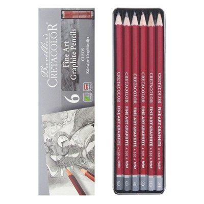 Ołówki grafitowe Cleos, Cretacolor, 6 sztuk