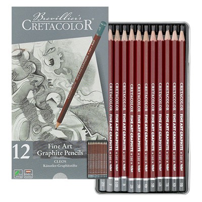 Ołówki grafitowe Cleos, Cretacolor, 12 sztuk