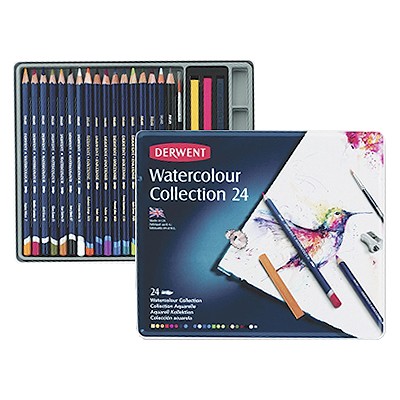 Kredki akwarelowe Watercolour Collections, Derwent, 24 elementy