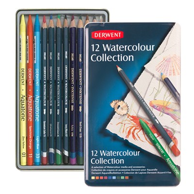 Kredki akwarelowe Watercolour Collections, Derwent, 12 elementów