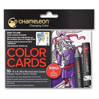 Manga, kolorowanki dla dorosłych, Chameleon 10x15cm