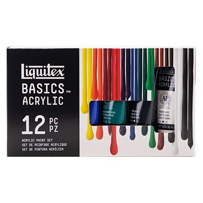 Farby akrylowe Liquitex, zestaw 12 kolorów