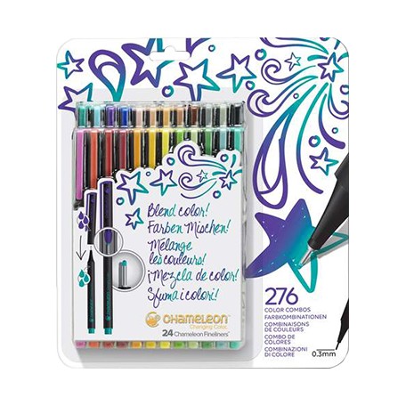 bold colors chameleon fineliners