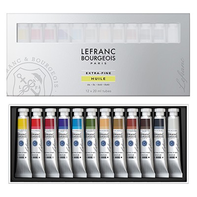 Farby olejne extra-fine Lefranc L&B, 12 x 20 ml