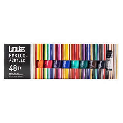 Farby akrylowe Liquitex, zestaw 48 kolorów