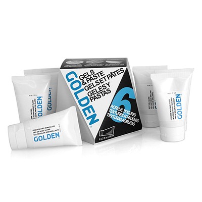 Żele i pasty do farb akrylowych Golden, 6 x 59 ml