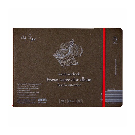 watercolour pad smlt brown