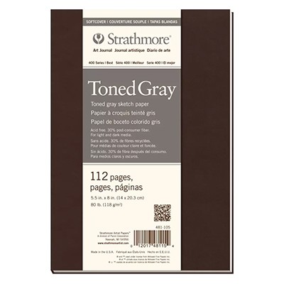 Szkicownik Toned Grey, Strathmore, 14 x 20 cm
