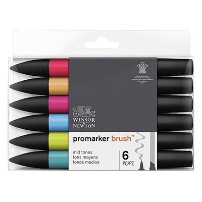Zestaw Brush Marker - Mid Tones, 6 kolorów