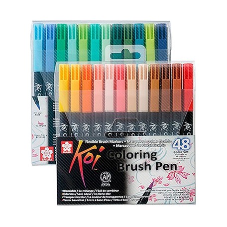 koi coloring brush pen