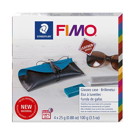 fimo leather glasses case