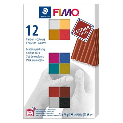 Modelina Fimo Leather, 12 x 25 g