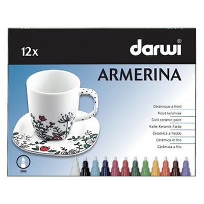 Pisaki do ceramiki Darwi Armerina 2mm, zestaw 12 kol.