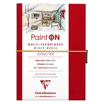 paint on white clairefontaine