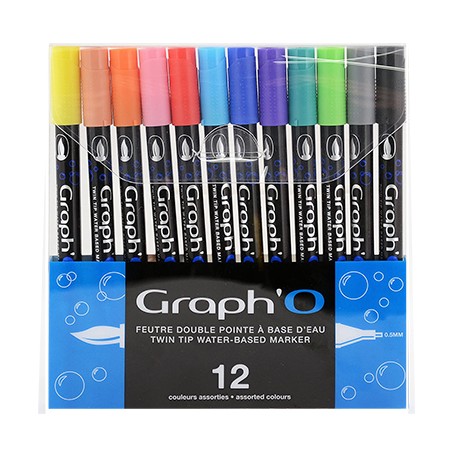 GraphO zestaw dwustronnych markerow 12