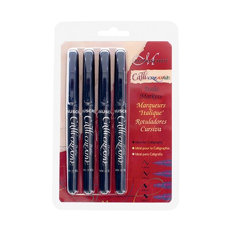 czarne pisaki kaligraficzne Manuscript