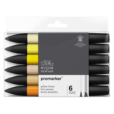 Yellow Tones, zestaw pisaków Promarker 6 szt.