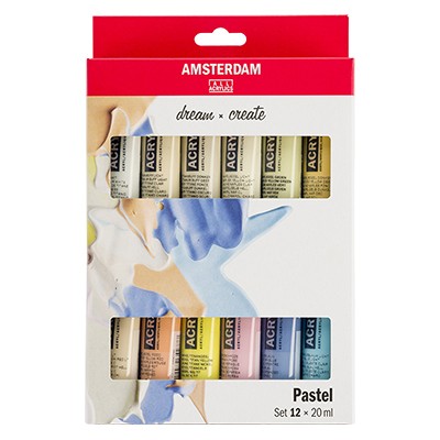 Farby akrylowe Talens Amsterdam Pastel, 12 x 20 ml