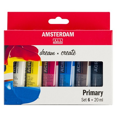 Farby akrylowe Talens Amsterdam Primary, 6 x 20 ml