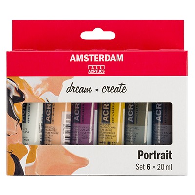 Farby akrylowe Talens Amsterdam Portrait, 6 x 20 ml