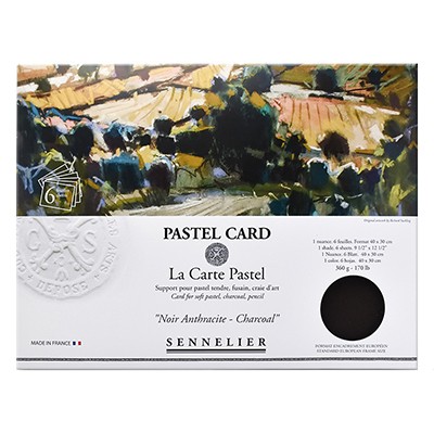 Pastel Card Charcoal Sennelier 30 x 40 cm, 6 ark.