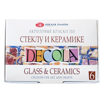 Farby do szkła i ceramiki Decola, 6 x 20 ml