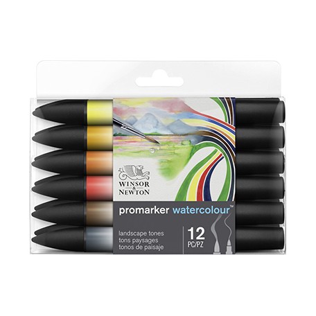 promarker watercolour landscape