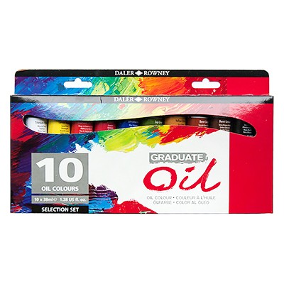 Farby olejne Graduate Oil Daler Rowney, zestaw 10 x 38ml