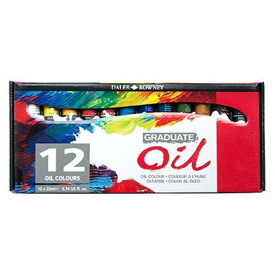 Farby olejne Graduate Oil Daler Rowney, zestaw 12 x 22ml