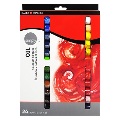 Farby olejne Simply Daler-Rowney, 24 x 12ml