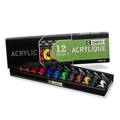 Farby akrylowe Campus, Raphael, zestaw 12 x 21ml