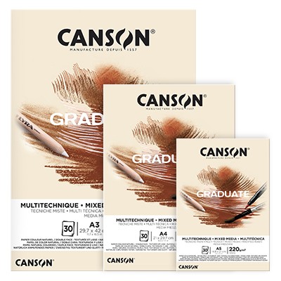 Blok Canson Graduate Natural A3, 220 g, 30 ark.