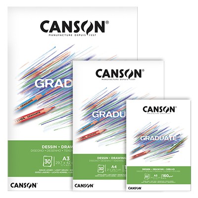 Blok Canson Graduate Drawing A4, 160 g, 30 ark.